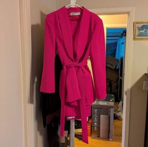 Zara tuxedo fuchsia blazer/pant set